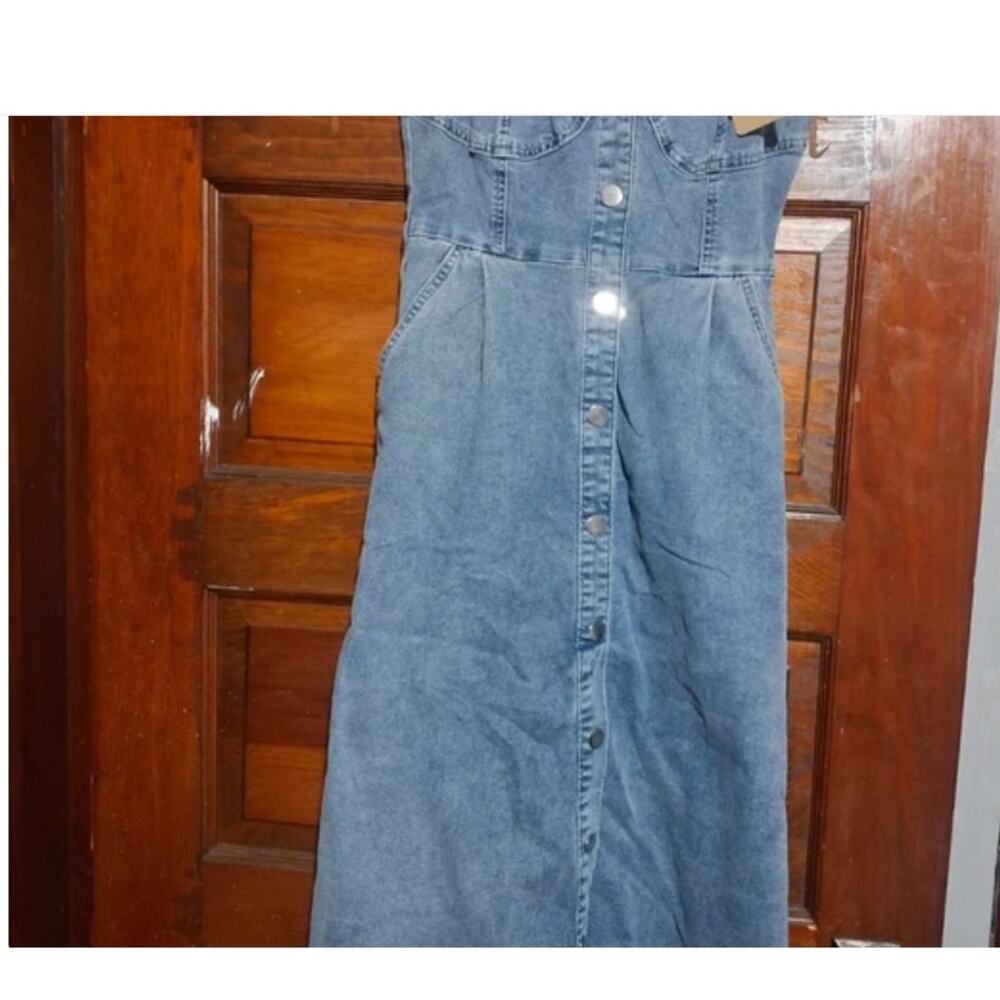NWT Denim Midi Dress Size Small Western Cowgirl Rodeo Country Concert Festival - Picture 3 of 4